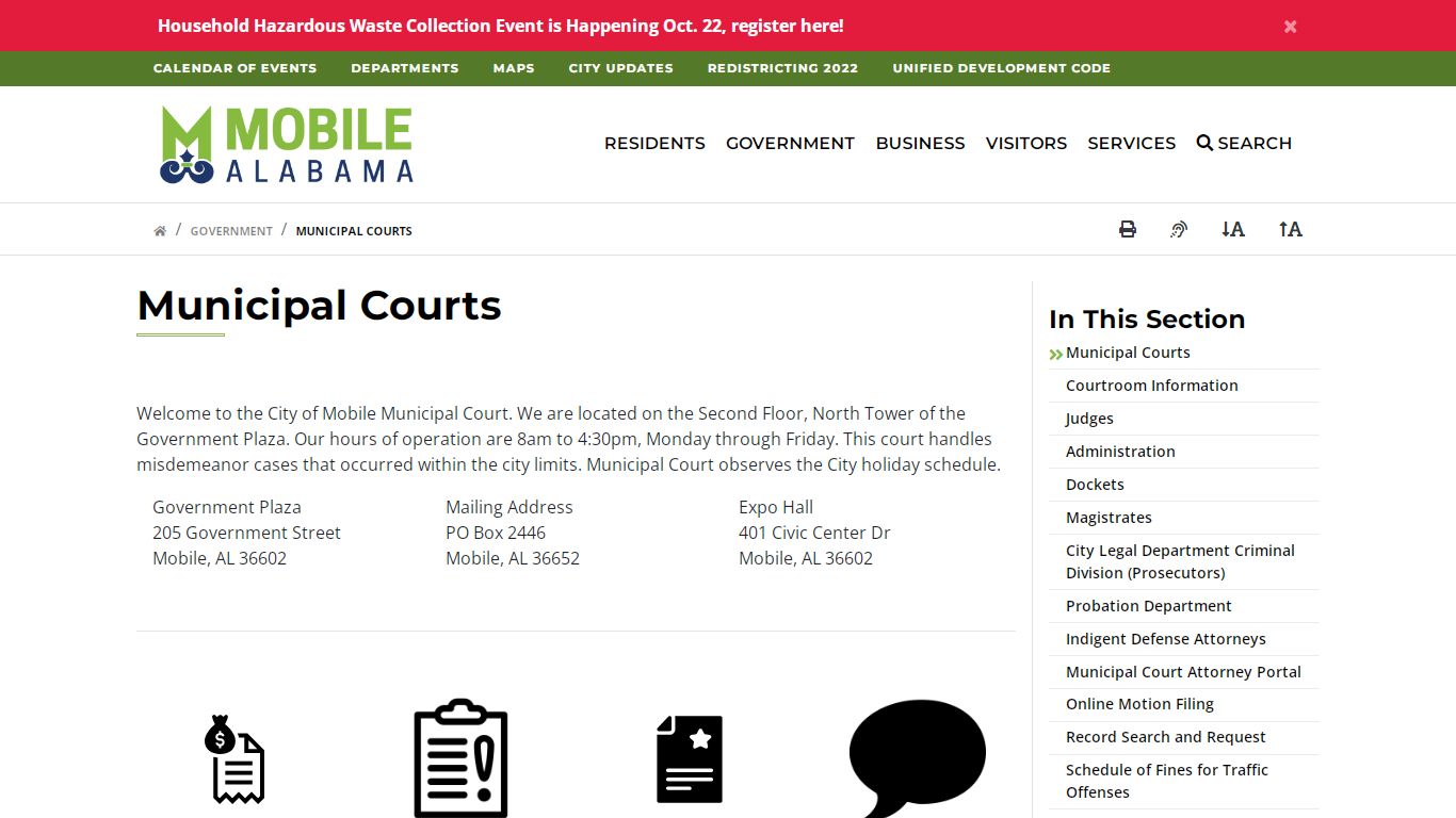 Municipal Courts : City of Mobile - Mobile, Alabama