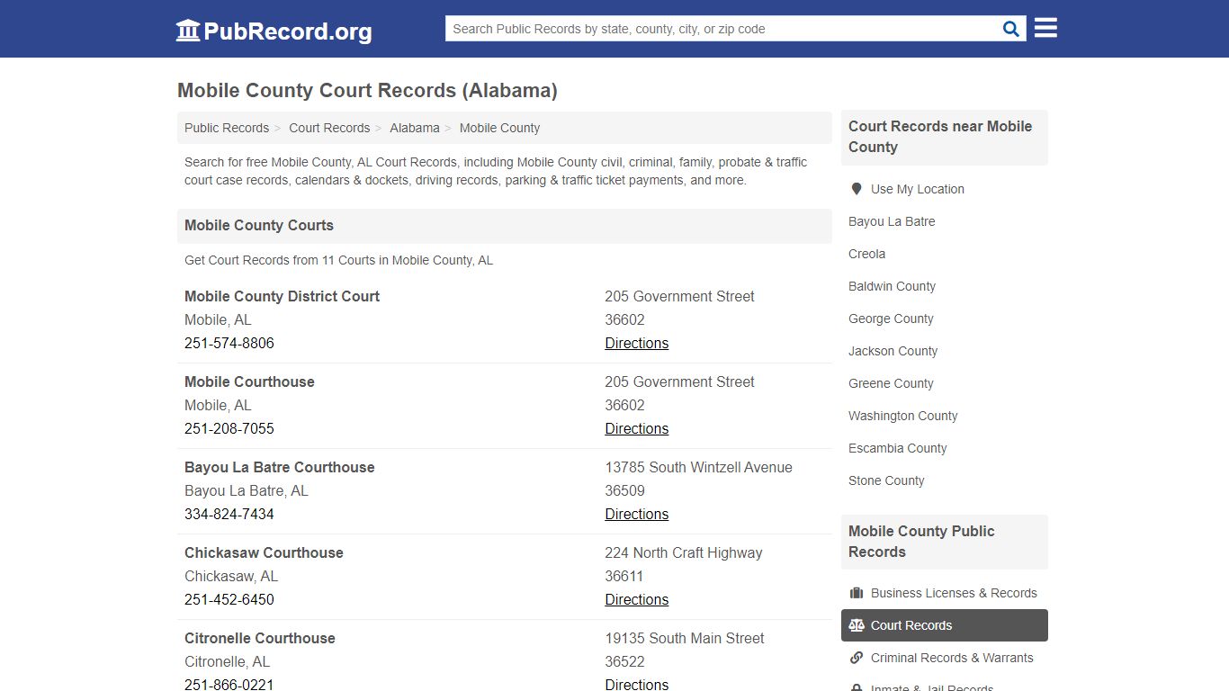 Free Mobile County Court Records (Alabama Court Records) - PubRecord.org